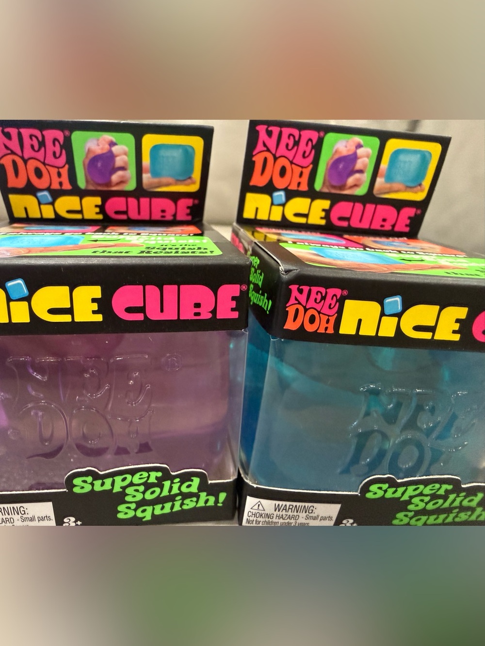 2 NeeDoh Nice Cube (Pink and Blue)